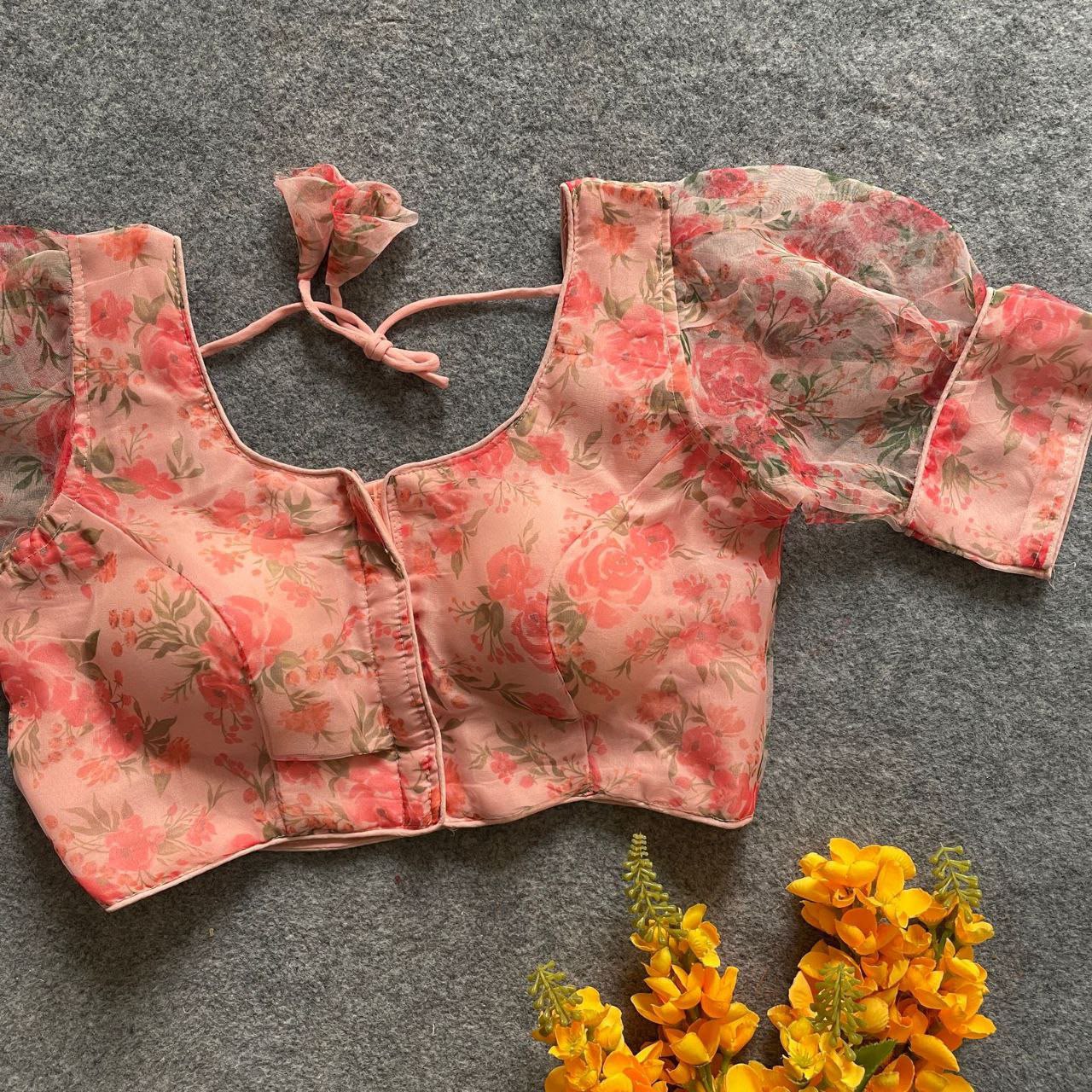 Kalamkari Organza Designer Blouse